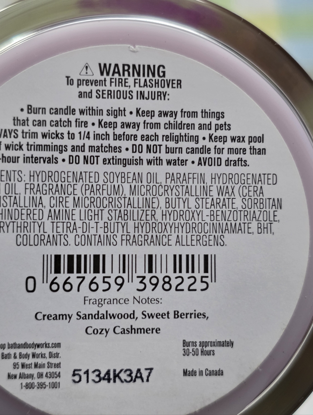 Bath & Body Works Sunrise Woods Scented Single Wick Candle 8oz NEW RARE - Picture 3 of 3